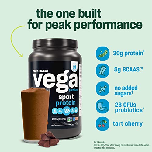 Vega Premium Sport Protein Chocolate Protein Powder, Vegan, Non GMO, Gluten Free Vega uk supplements