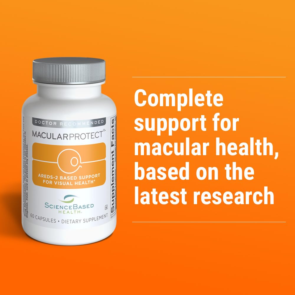 ScienceBased Health MacularProtect AREDS 2 Formula – Eye Health Vitamin & Mineral Supplement with Lutein, Zeaxanthin & B Vitamins for Macular & Vision Support – 60 Capsules ScienceBased Health uk supplements