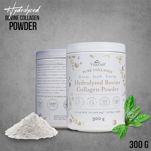 Vitazam Bovine Collagen Peptides - Hydrolyzed Type 1 & 3 Collagen Powder Protein Supplement for Healthy VitaZam uk supplements