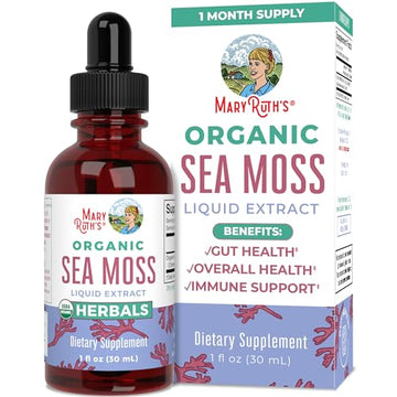 MaryRuth's Irish Sea Moss Liquid Drops | Sugar Free | SeaMoss for Gut Health and Immune MaryRuth Organics uk supplements