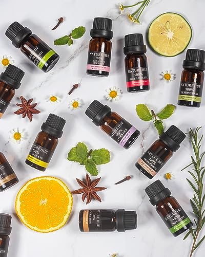 NATURE HUE Lemongrass Essential Oil - 10 mL (1/3 oz) - Pure, Natural, Therapeutic Grade NATURE HUE uk supplements