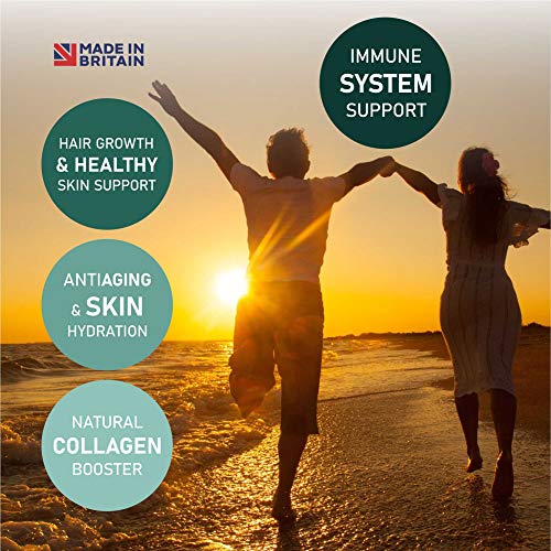 Marine Collagen Capsules 2000mg, Hyaluronic Acid, Silica, Biotin, Vitamin A, E & C Hair Revite uk supplements