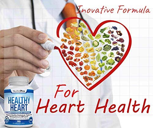 NutraPro Healthy Heart - Heart Health Supplements & Arteries Support .Healthy Cholesterol and Triglyceride. GMP Certified. NutraPro uk supplements