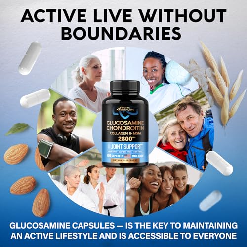 Glucosamine | Chondroitin | MSM | Collagen - 2800 mg Joint Support Supplement NUTRAHARMONY uk supplements