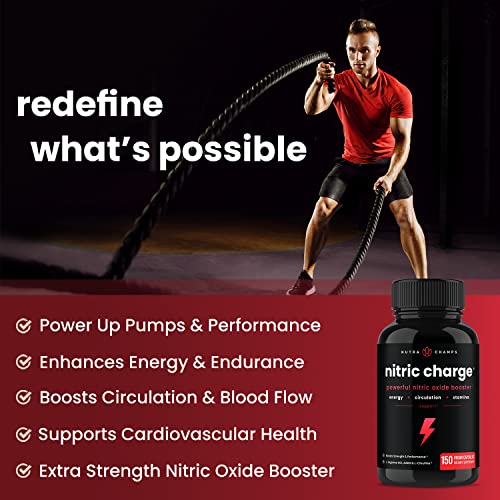 Nitric Oxide Supplement | L-Arginine, L Citrulline Malate, AAKG, Pine Bark, Grape Seed NutraChamps uk supplements