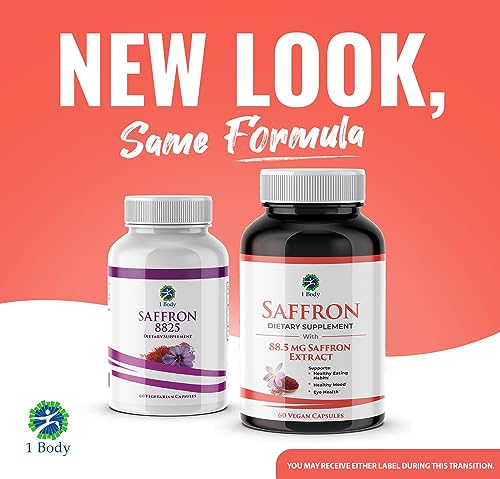 1 Body Saffron Extract 8825 – Antioxidant & Mood Support Saffron Supplement 1 Body uk supplements