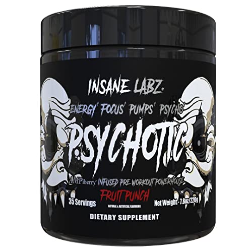 Insane Labz Psychotic Black Edition Mid Stimulant Pre Workout Powder, Energy Focus Insane Labz uk supplements