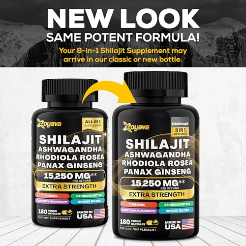 Zoyava Shilajit 9000MG Radiant Health Blend Ashwagandha 2000MG Rhodiola Rosea Zoyava uk supplements