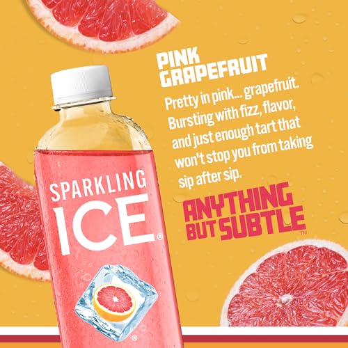 Sparkling Ice, Pink Grapefruit Sparkling Water, Zero Sugar Flavored Water, with Antioxidants Sparkling ICE uk supplements