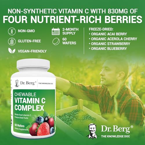 Dr. Berg's Vitamin C Complex Whole Food (60 Chewable) 100% Natural Vitamin C from Dr. Berg Nutritionals uk supplements