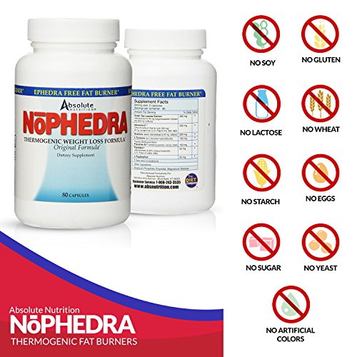 Absolute Nutrition Thermogenic Fat Burners, Nophedra Capsules, 80 Count Bottle Absolute Nutrition uk supplements