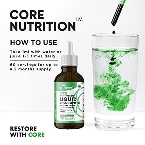 Core Nutrition Liquid Chlorophyll Drops for Water - 2 Fl. Oz for 60 Servings - 2 Month Supply Core Nutrition uk supplements