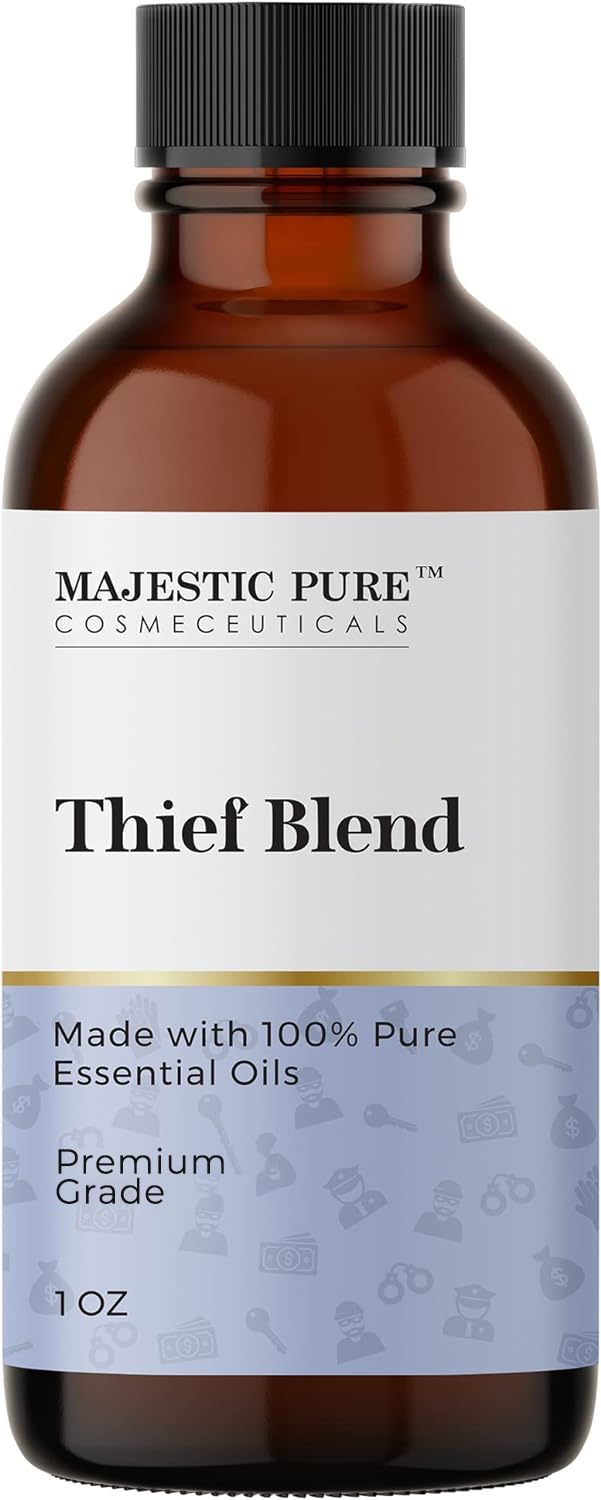 Majestic Pure Thieves Essential Oil Blend | 100% Pure Premium Oil for Uplifting Mood, DIY Products MAJESTIC PURE uk supplements