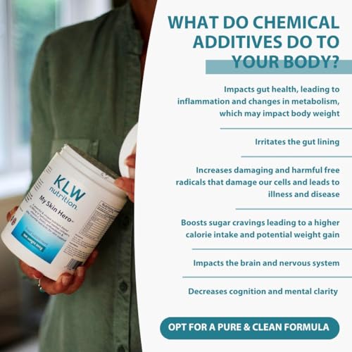 Marine Collagen Powder 10,000mg - with Vitamin C, Zinc, Biotin, Hyaluronic Acid - No fillers, sweeteners or additives KLW Nutrition uk supplements