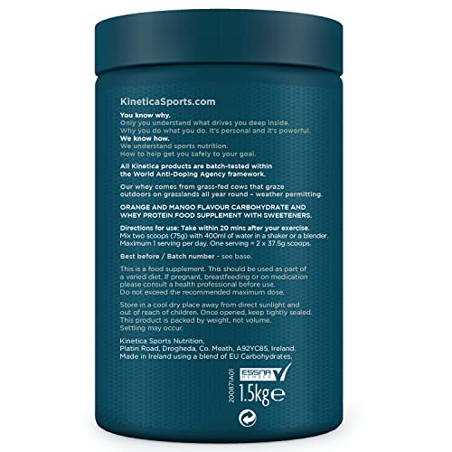 Kinetica Recovery Powder, Post Workout Drink, Muscle Repair and Energy Store Replenisher Kinetica uk supplements