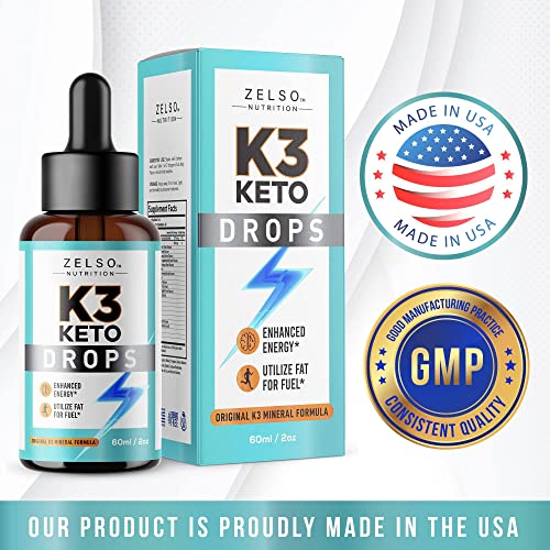 (3 Pack) K3 Keto Drops for Weight Loss - Fat Burner & Metabolism Booster | Advanced Keto ZELSO uk supplements