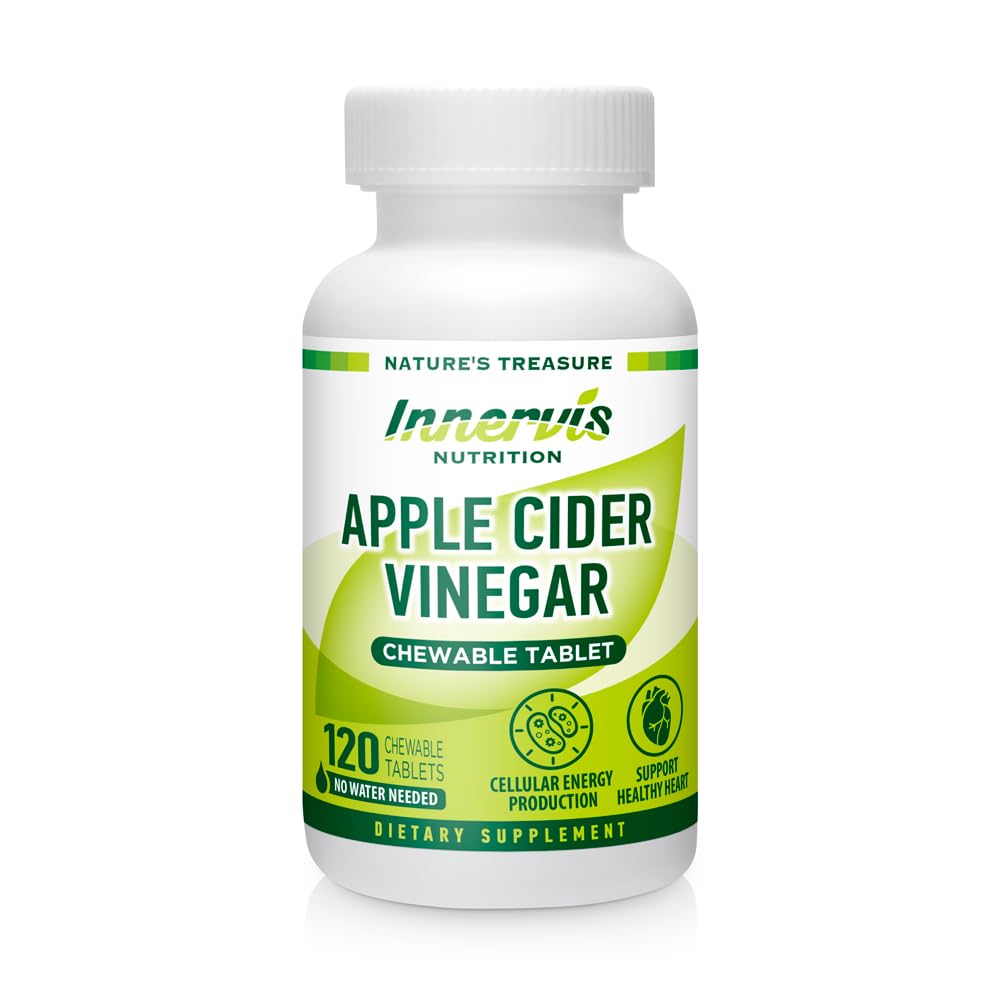 INNERVISNUTRITION Apple Cider Vinegar 120 Chewable Tablets Healthy Heart Immune INNERVISNUTRITION uk supplements