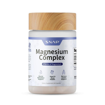 Snap Triple Magnesium Complex for Women & Men for Sleep & Muscle Support – 400mg, 3-in-1 Magnesium Supplement – Bisglycinate, Citrate & Oxide – Chelated for High-Absorption, 60 Vegetarian Capsules Snap Supplements uk supplements