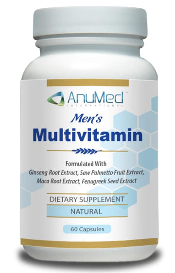 Men’s Multivitamin Supplement – Daily Energy, Immune & Heart Support – with Zinc, Magnesium, B12, CoQ10, Turmeric, Ginseng & More – 60 Vegetable Capsules – AnuMed AnuMed International uk supplements