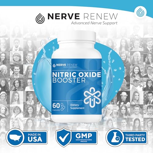 NERVE RENEW Nitric Oxide Booster - Nitric Oxide Supplement with L Arginine Hydrochloride NERVE RENEW uk supplements