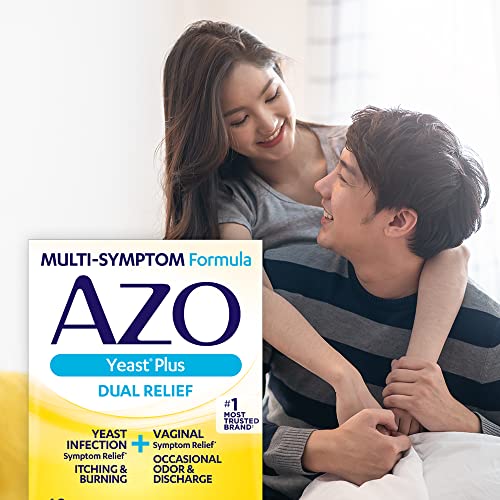 AZO Yeast Plus Dual Relief Tablets, Yeast Infection and Vaginal Symptom Relief, Relieves Itching & Burning AZO uk supplements