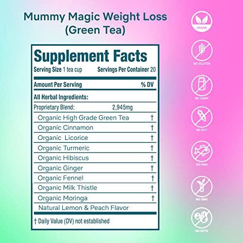 Mummy Magic Slim Tea - 100% Organic- Peach Flavor- Up To 40 Servings - 20 Count Mummy Magic uk supplements