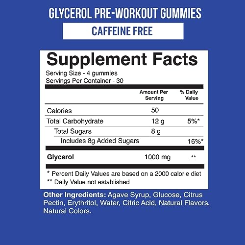VitaPatch Premium Grade Glycerol Gummies Stim Free Pre Workout - Intense Pump VitaPatch uk supplements