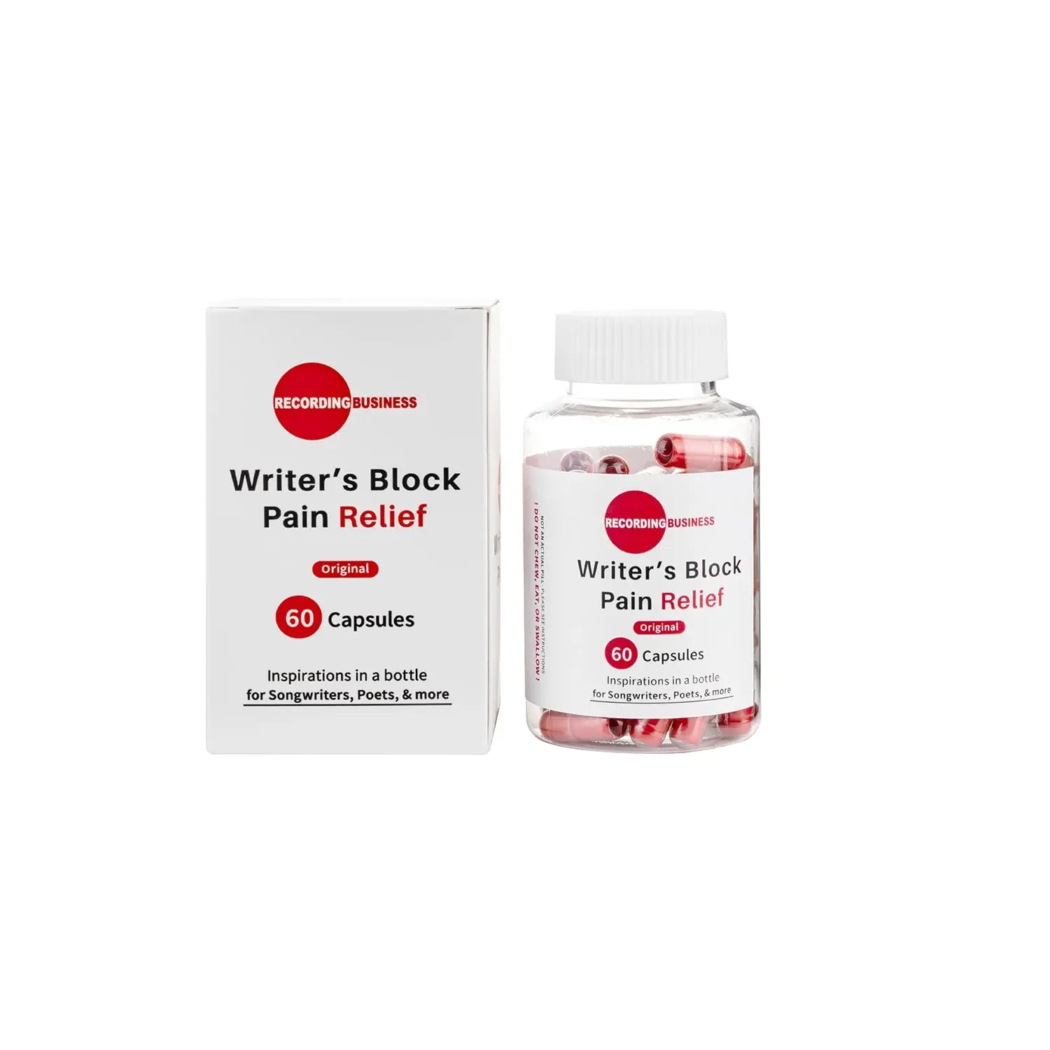 Recording Business Writer's Block Pain Relief (60 Original Songwriting Prompts in Capsules) for Artists/Musicians, Songwriters, & Poets Recording Business uk supplements