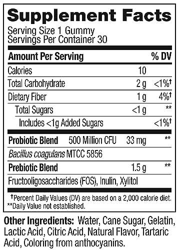 OLLY Probiotic + Prebiotic Gummy, Digestive Support and Gut Health OLLY uk supplements