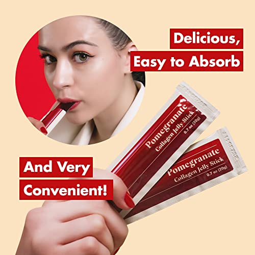 FRESHBELL Pomegranate Collagen Jelly Stick (20g x 30 sticks) Marine Collagen Peptide Freshbell uk supplements