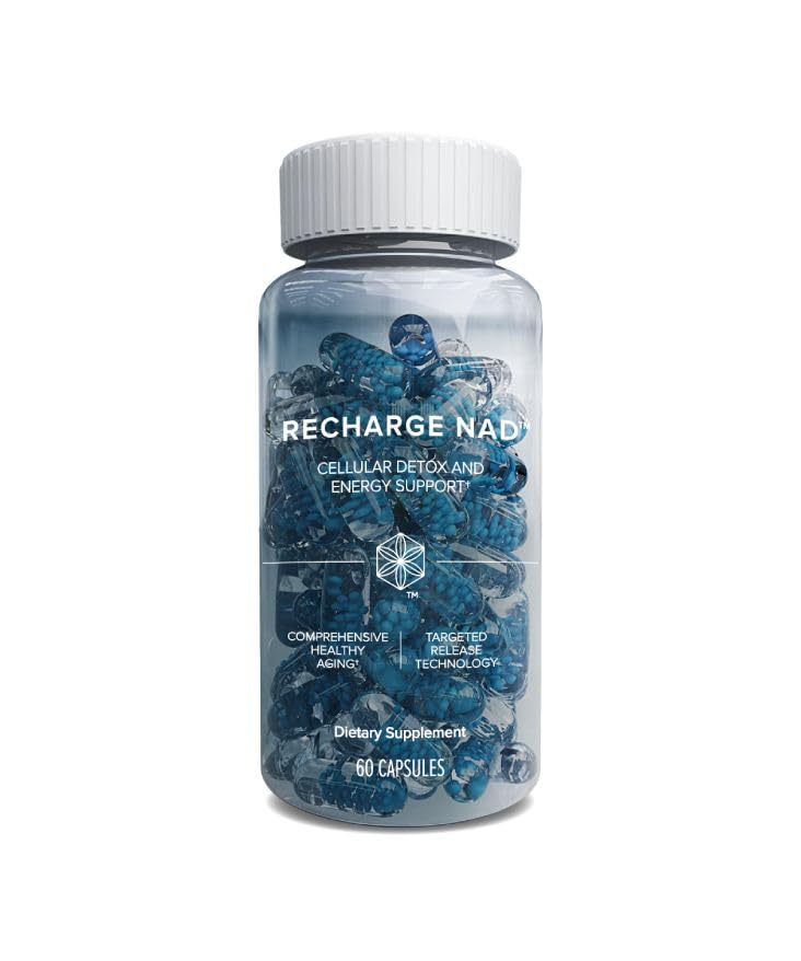 Isagenix Recharge NAD - Cellular Detox, Comprehensive Healthy Aging, and Energy Support - 1 Bottle - 60 ct Targeted Release Capsules Isagenix uk supplements