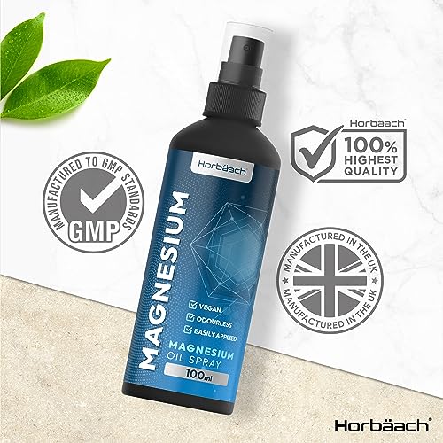 Magnesium Spray for Restless Legs, Muscles, Sleep | 100ml | Magnesium Chloride Oil Horbäach uk supplements