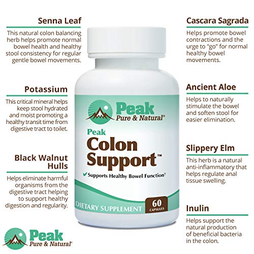 Peak Pure & Natural Colon Support - Colon Cleanse and Detox Supplement for Digestive Peak Pure & Natural uk supplements