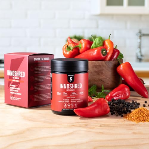 Inno Shred - Day Time Fat Burner | 100mg Capsimax, Grains of Paradise, Organic Caffeine InnoSupps uk supplements