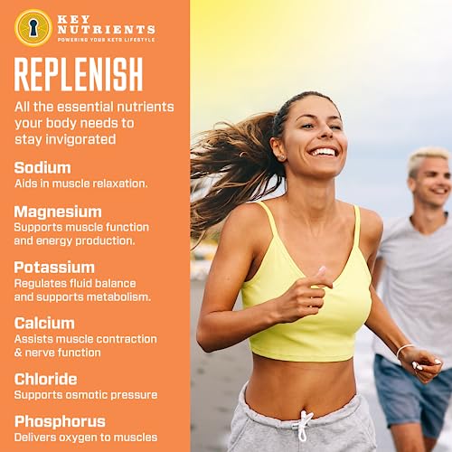 Key Nutrients Electrolytes Powder - Tropical Peach Mango Drink Mix 90 Servings KEY NUTRIENTS uk supplements