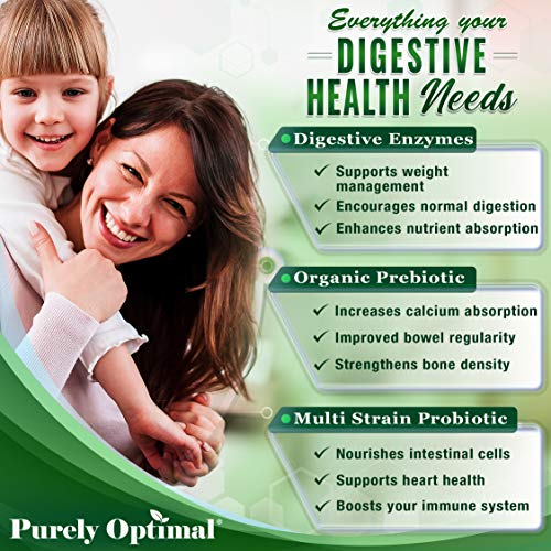 Purely Optimal Premium Digestive Enzymes Plus Prebiotics & Probiotics - for Better Digestio Purely Optimal uk supplements