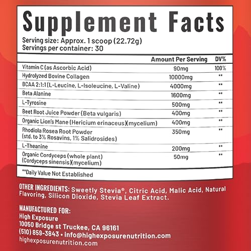 High Exposure Pre Workout Energy Mix | Pre Workout Powder for Men and Women High Exposure uk supplements