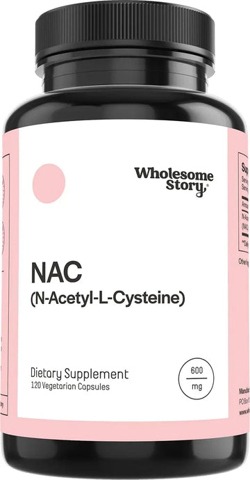 Wholesome Story NAC Supplement N Acetyl Cysteine 600 mg | Liver, Lung & Fertility Support | 120 Capsules | 120 Serving Supply Wholesome Story uk supplements