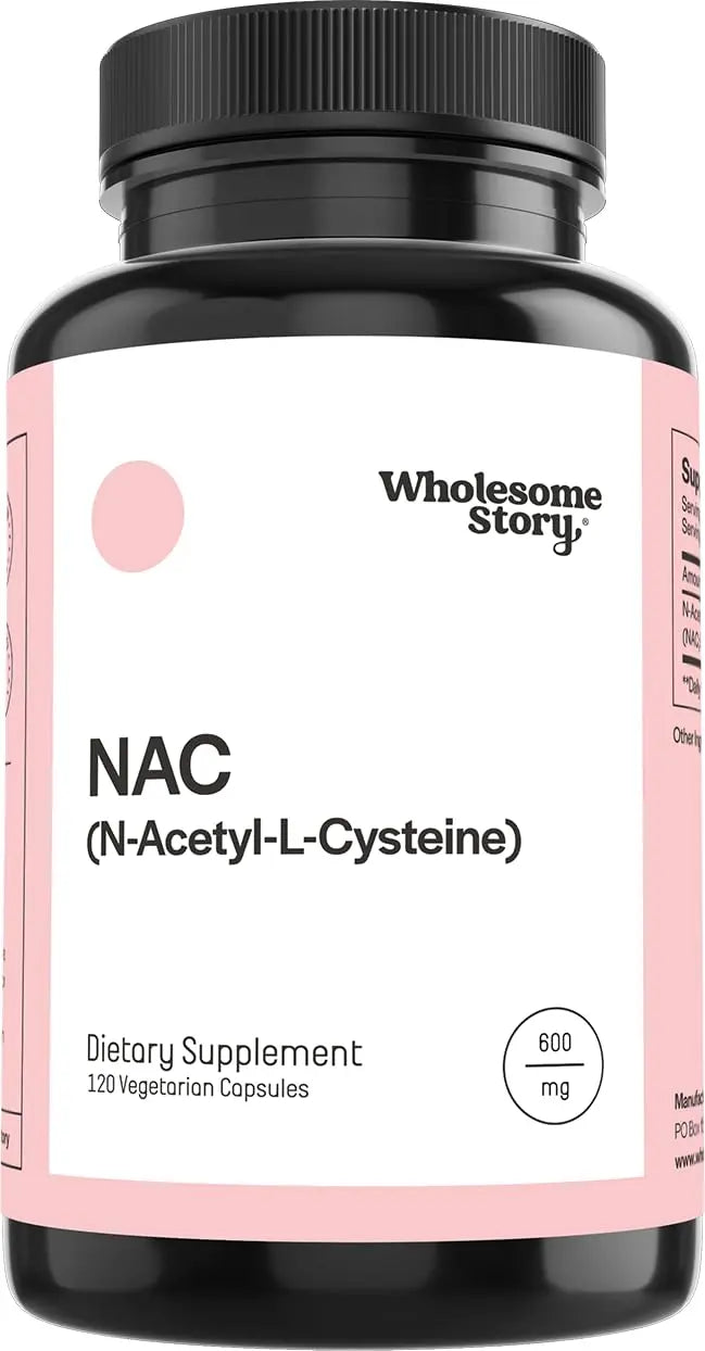 Wholesome Story NAC Supplement N Acetyl Cysteine 600 mg | Liver, Lung & Fertility Support | 120 Capsules | 120 Serving Supply Wholesome Story uk supplements