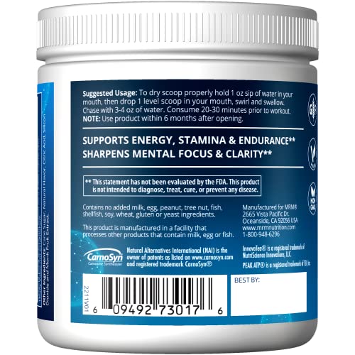 MRM Nutrition Driven Dry Scoop Pre-Workout Powder| Sour Berry Flavored| Pure Ingredients MRM uk supplements