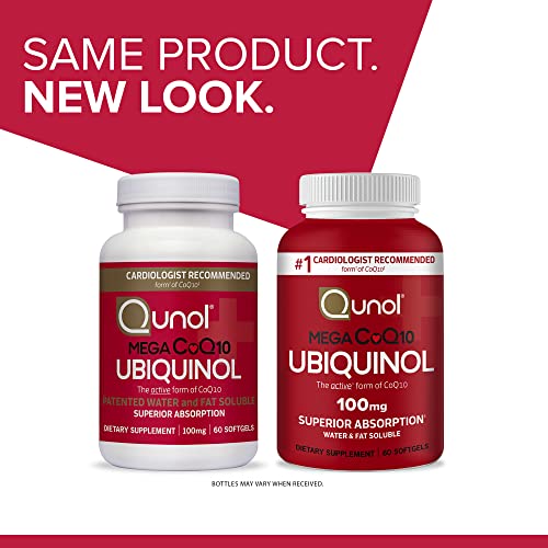 Qunol Ubiquinol CoQ10 100mg Softgels, Mega Ubiquinol 100mg - Superior Absorption Qunol uk supplements