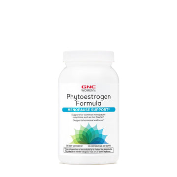 GNC Women's Phytoestrogen Formula, Supports Hormone and Mood Balance Plus Increased Energy, Targeted Relief for Menopause Symptoms, Daily Supplement, 120 Softgels GNC uk supplements