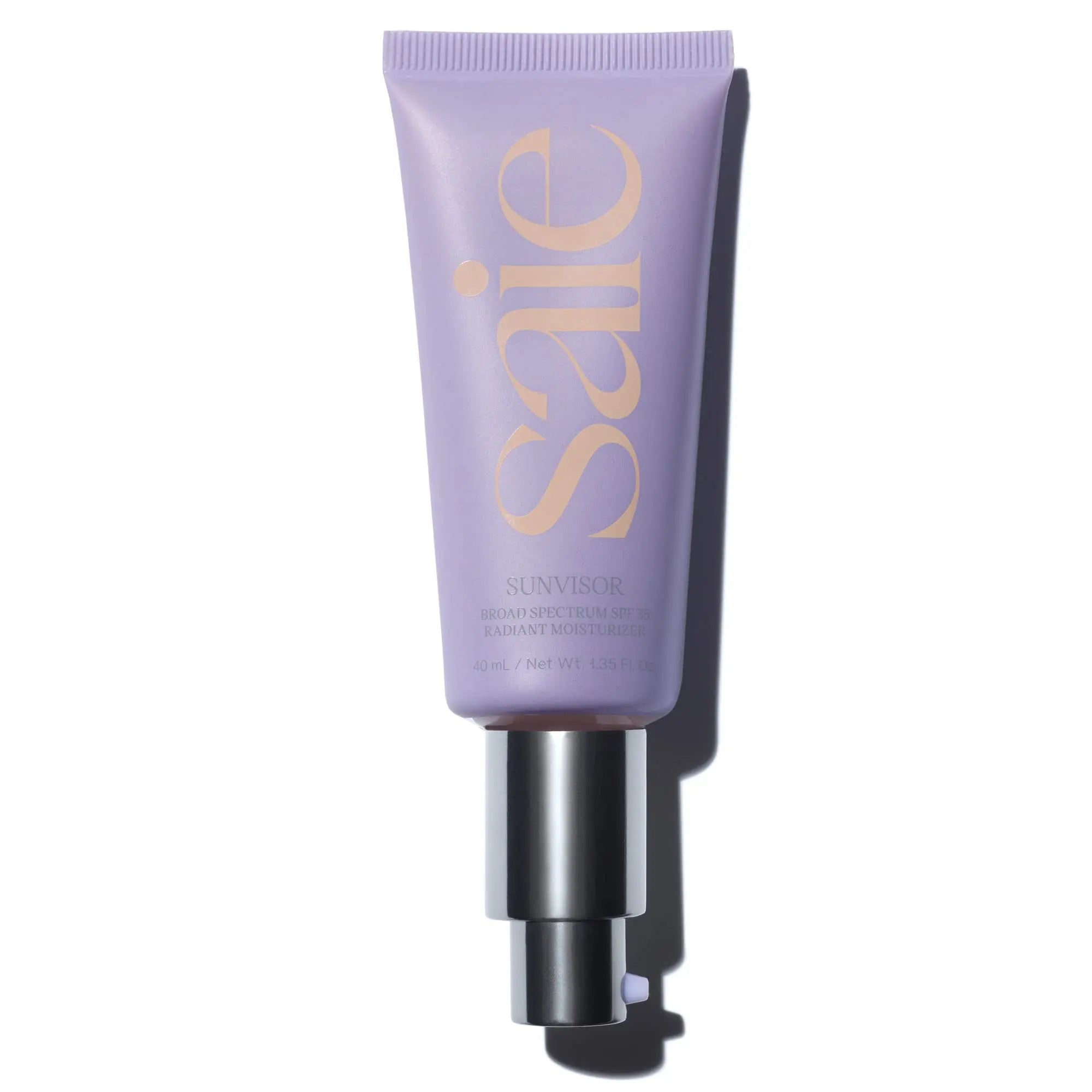 Saie Sunvisor Broad Spectrum Sunscreen Moisturizer SPF 35 - Hydrating Daily Face Sunscreen with 100% Sheer Mineral Zinc Oxide, Hyaluronic Acid + Vitamin C for Radiant, Dewy Skin (1.35 fl oz) Saie uk supplements