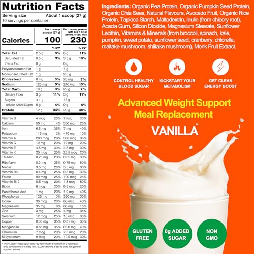 Metavo Advanced Weight Support Meal Replacement Vanilla Metavo uk supplements