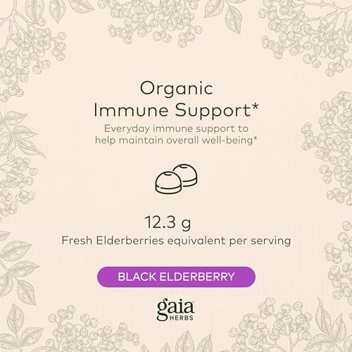 Gaia Herbs Black Elderberry (Sambucus Nigra) Extra Strength Gummies Gaia Herbs uk supplements