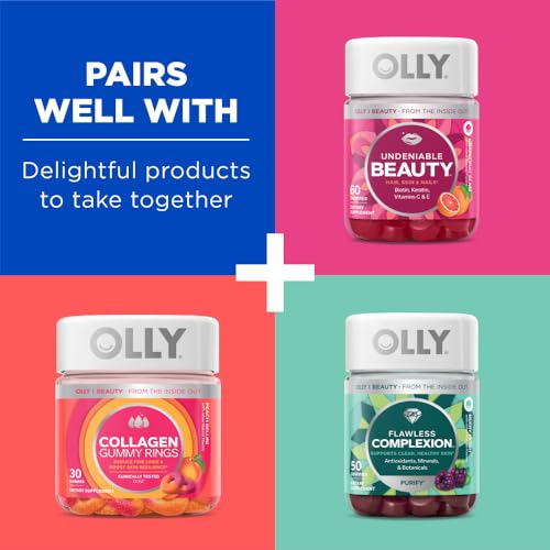 OLLY Glowing Skin Gummy, 25 Day Supply (50 Count), Plump Berry, Hyaluro OLLY uk supplements