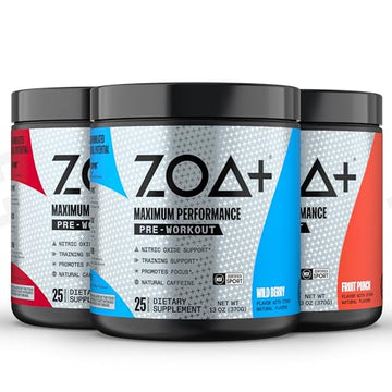 ZOA Pre-Workout Powder Bundle, All Flavors - 75 Servings (3-Pack) ZOA uk supplements