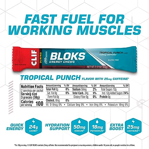 CLIF BLOKS - Energy Chews - Variety Pack - Non-GMO - Plant Based Clif Bar uk supplements