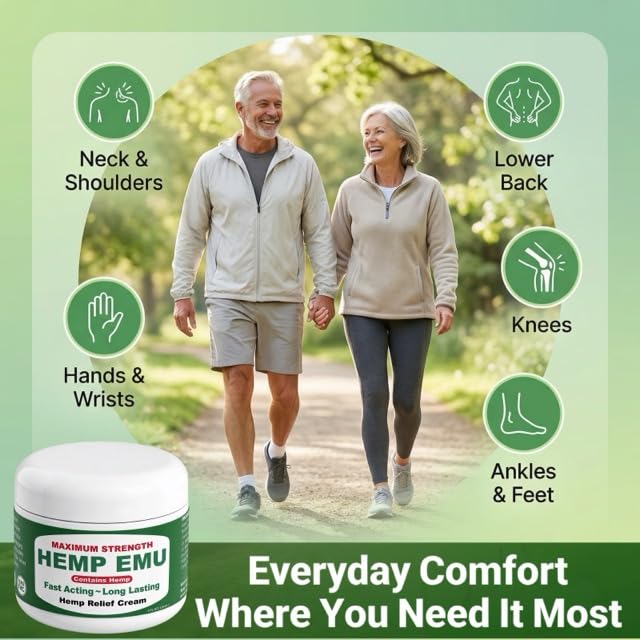 Hemp Emu Hemp Cream – 4oz Cream Hemp Emu uk supplements