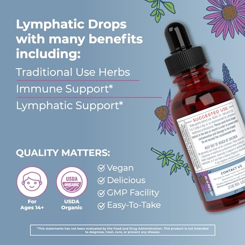 Lymphatic Support Drops | USDA Organic Lymphatic Cleanse Immune Support Supplement MaryRuth Organics uk supplements